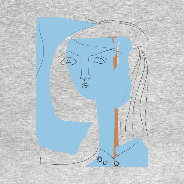 Picasso blue face by shamila